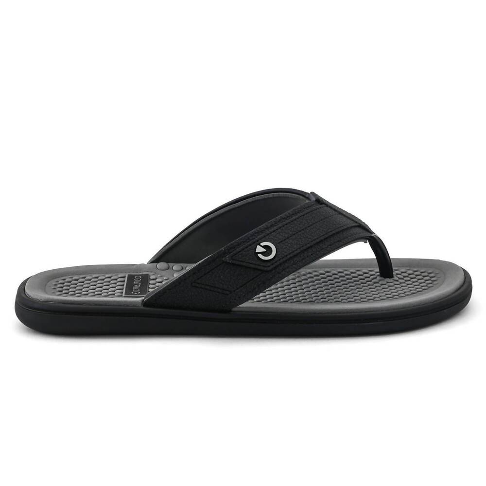 NEW CARTAGO men's veneto flip flop in black/grey